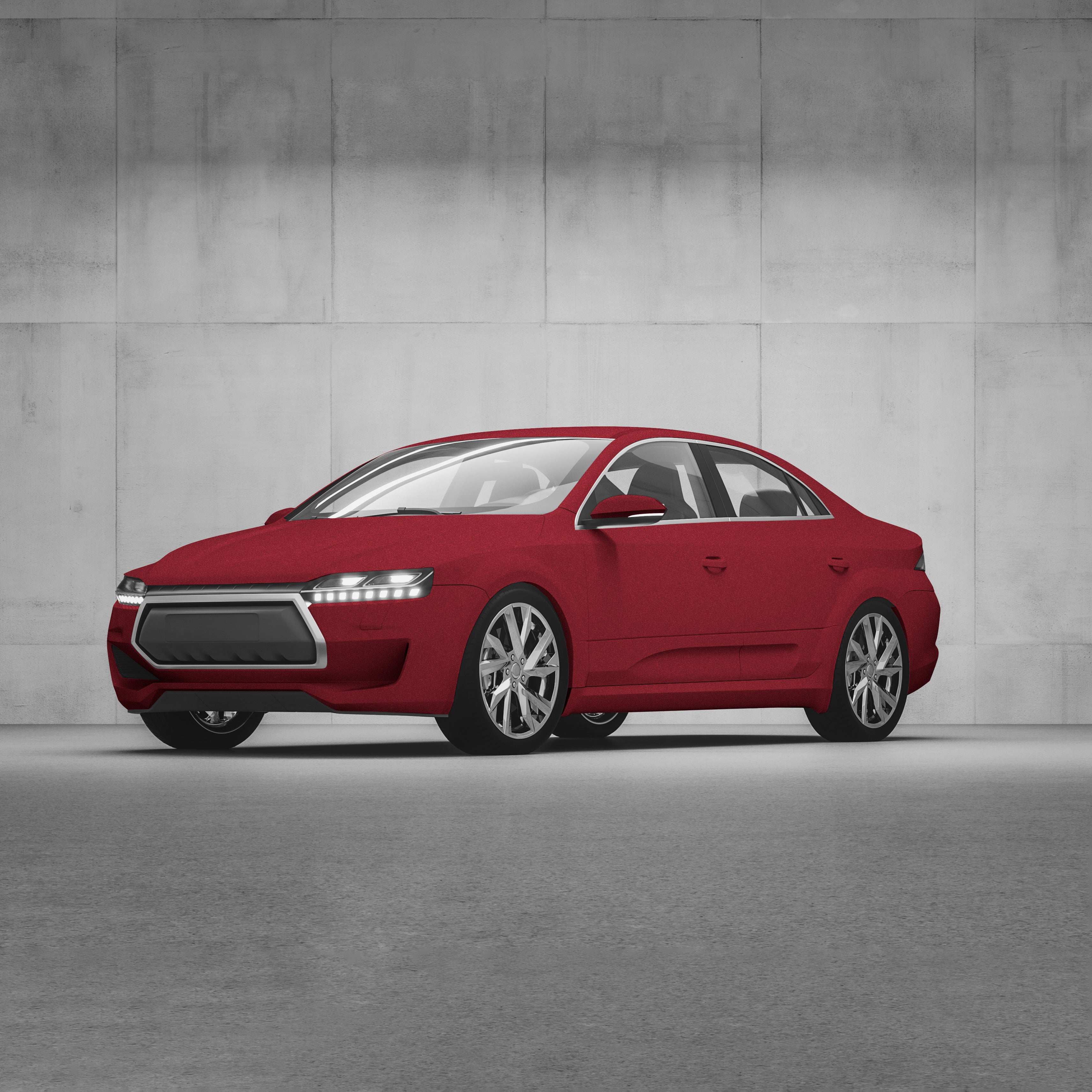 3D-Fahrzeugfolie 2080-M203 | Red Metallic