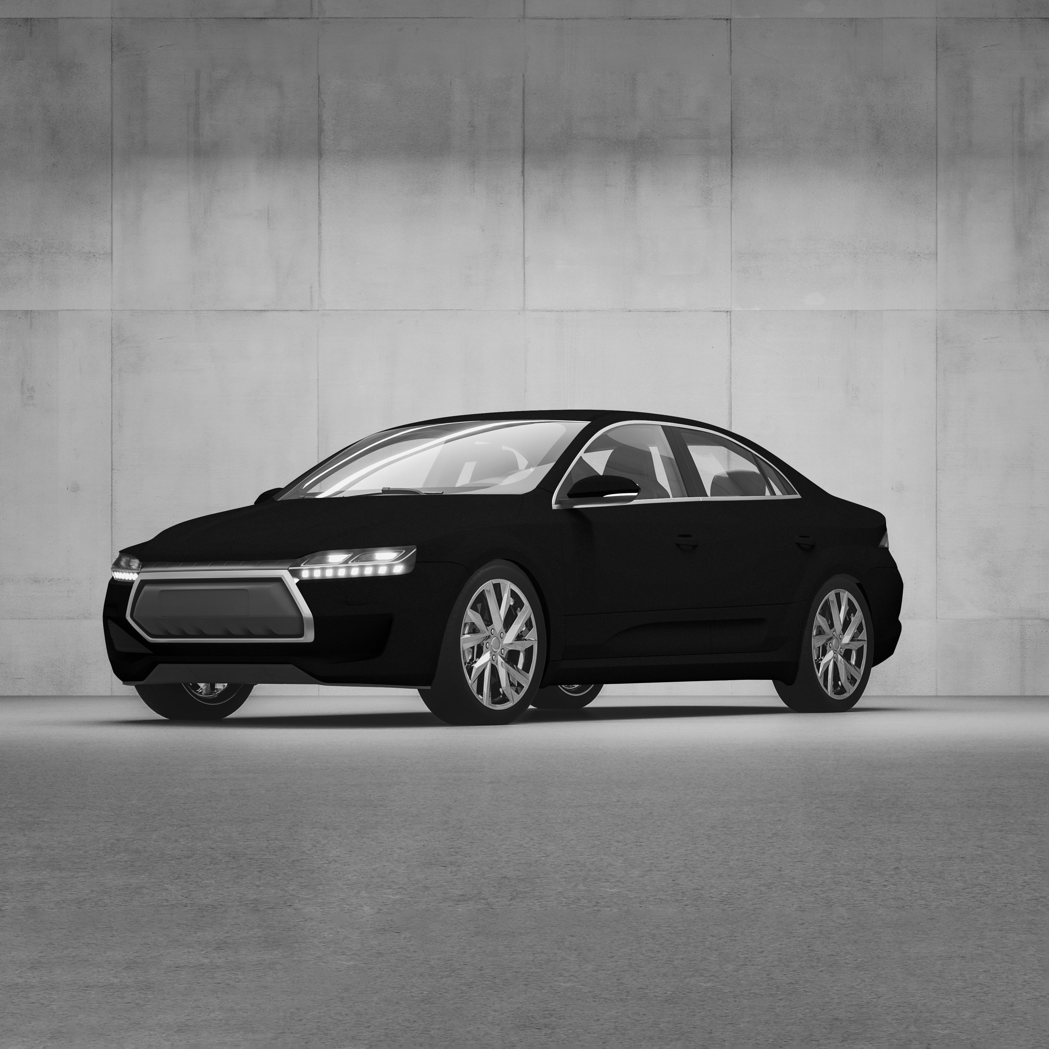 3D-Fahrzeugfolie 2080-M212 | Black Metallic