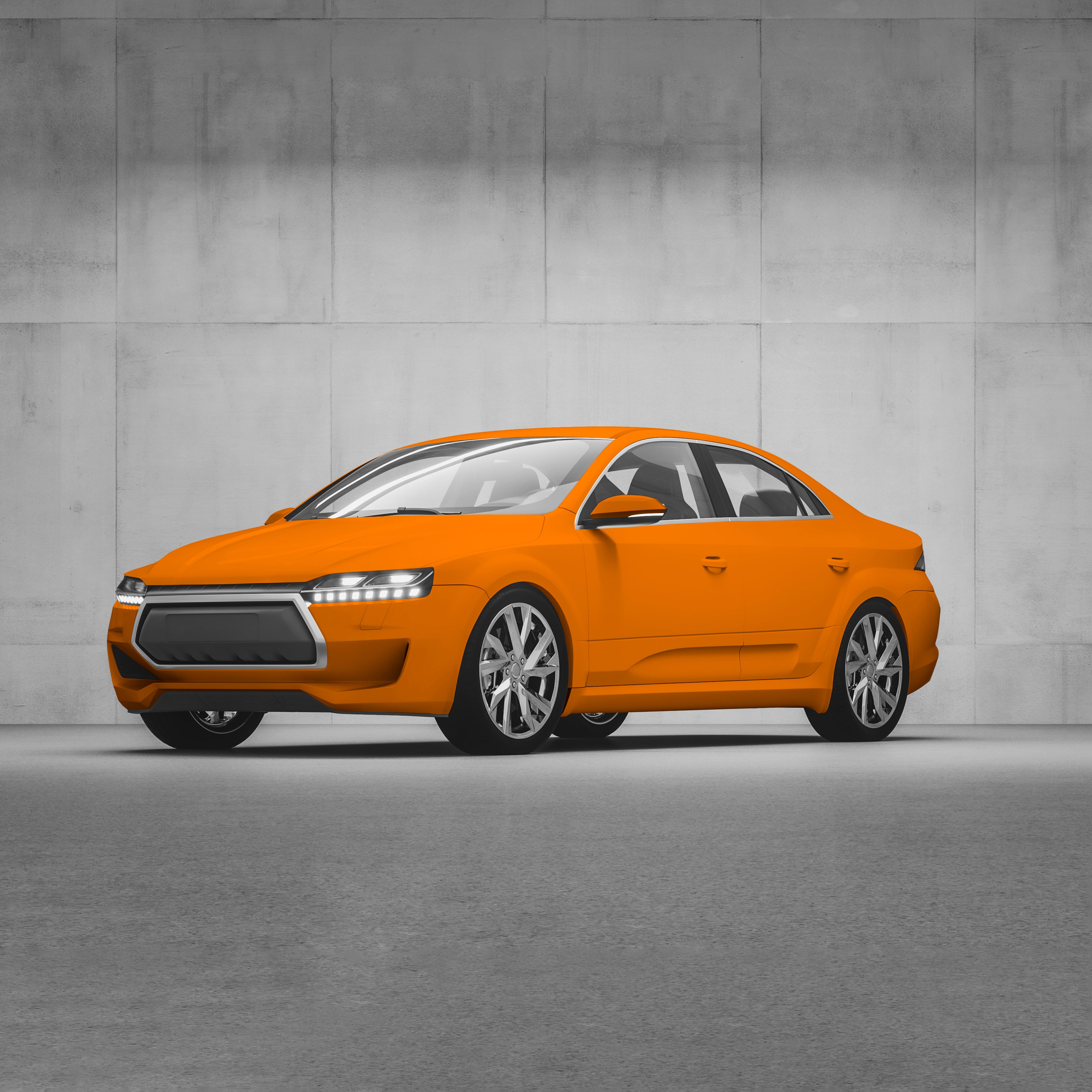 3D-Fahrzeugfolie 2080-M54 | Orange