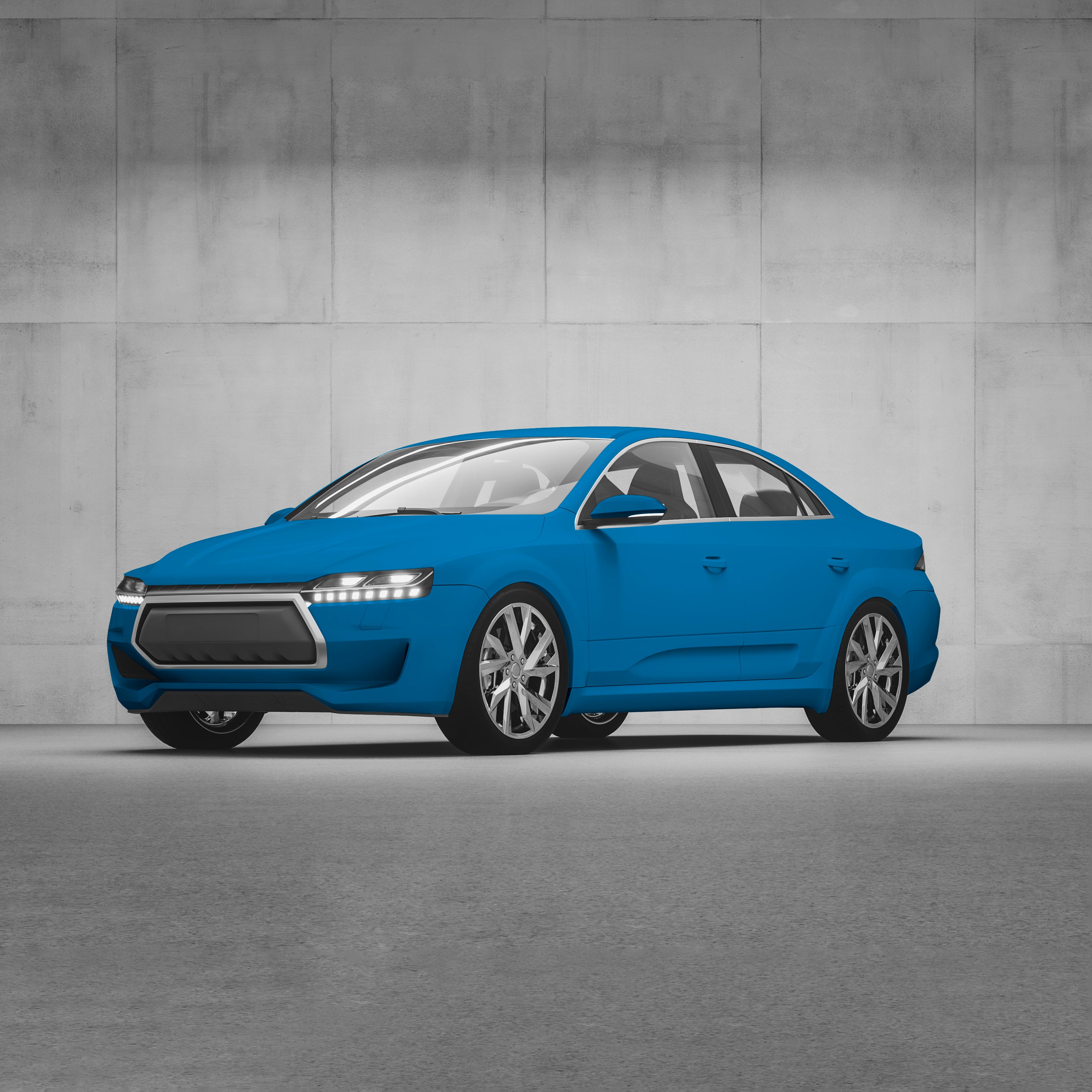 3D-Fahrzeugfolie 2080-M67 | Riviera Blue
