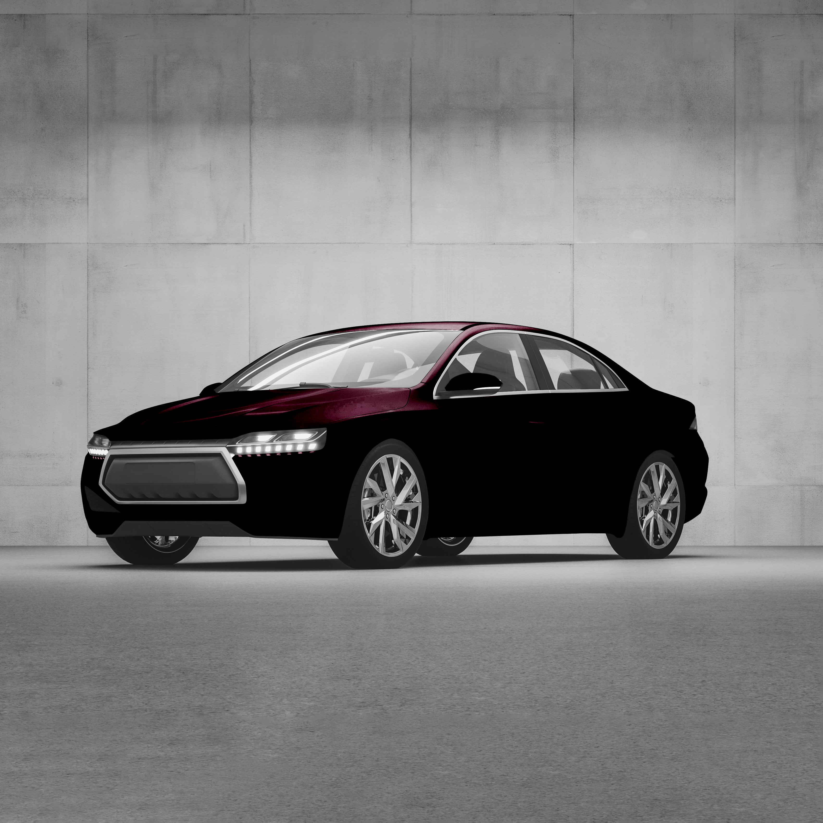 3D-Fahrzeugfolie 2080-S12 | Satin Black