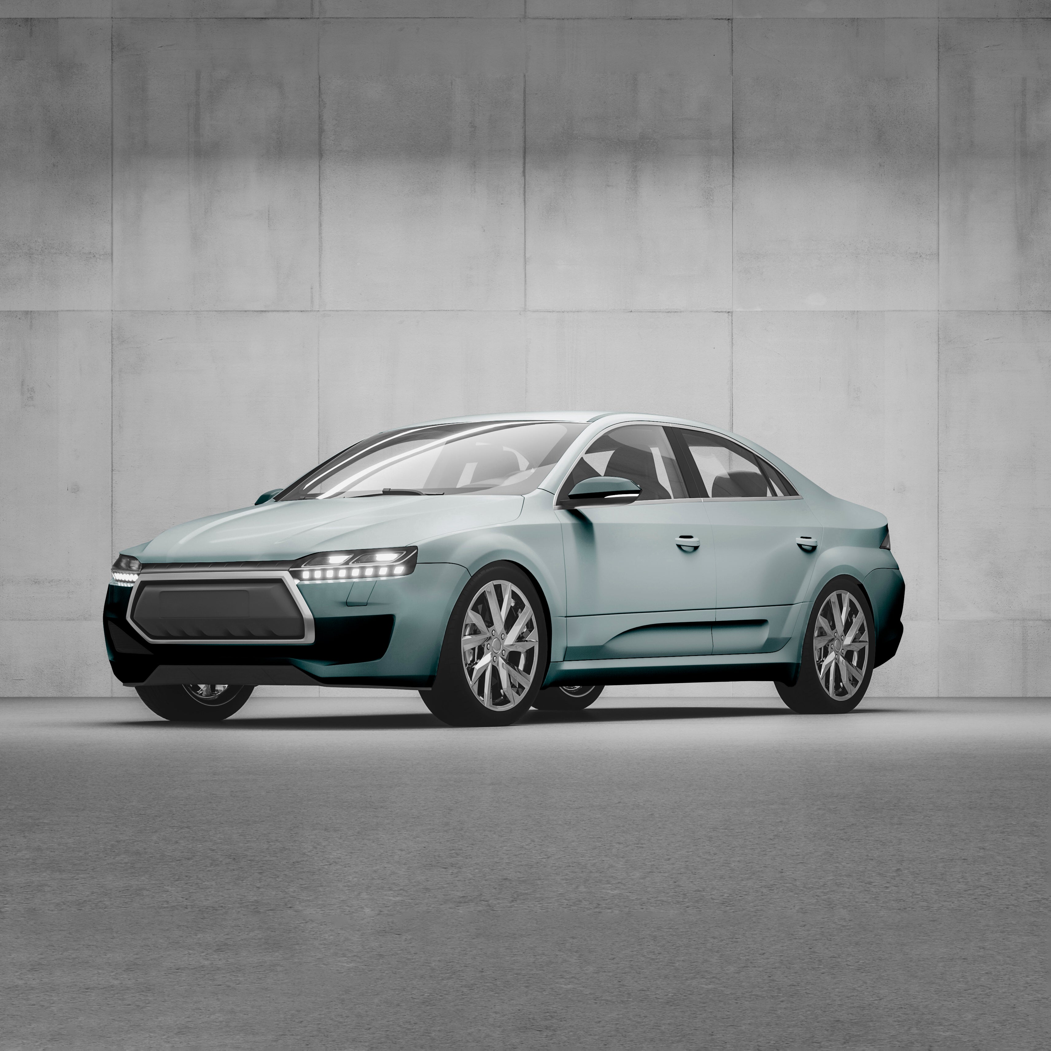 3D-Fahrzeugfolie 2080-S51 | Satin Battleship Gray