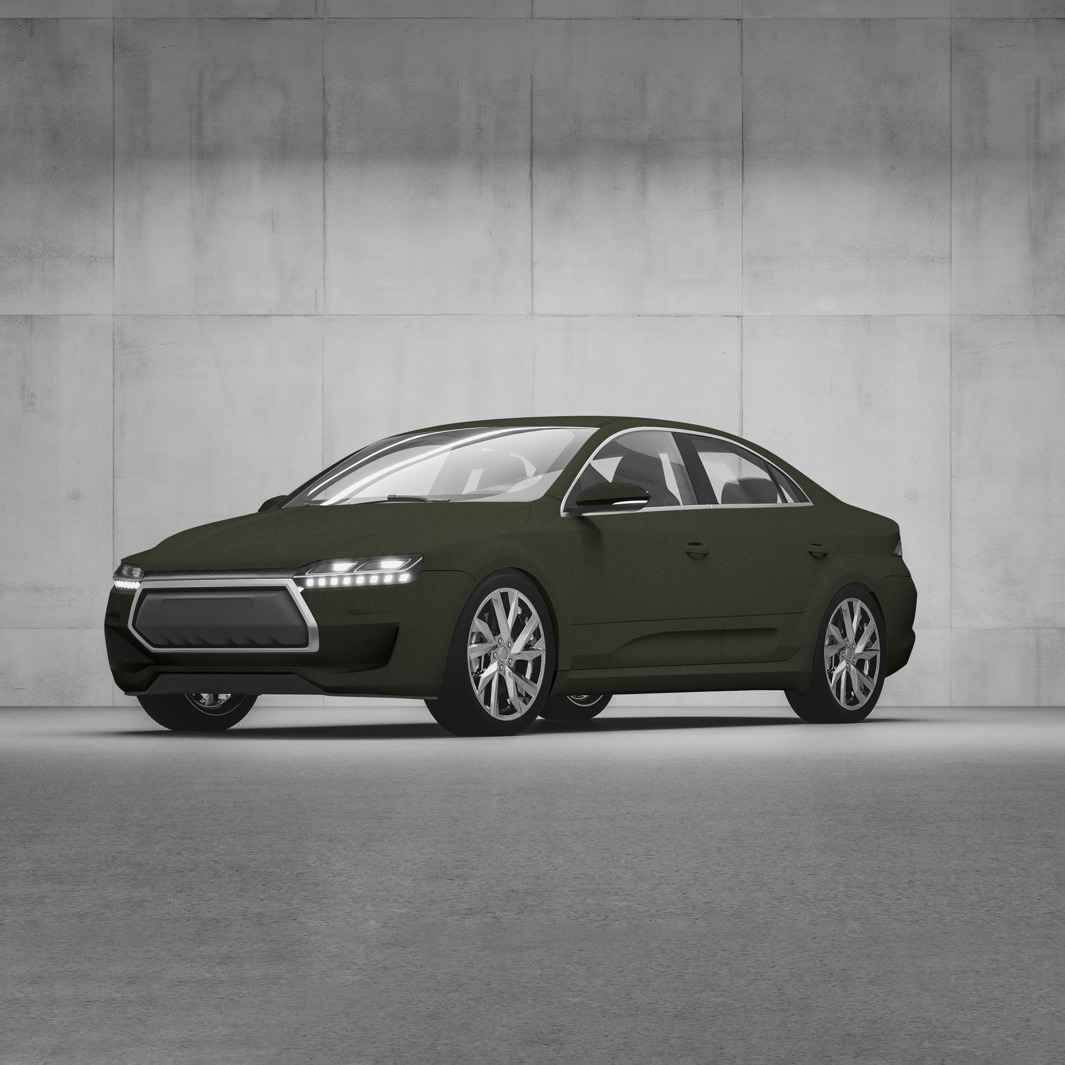3D-Fahrzeugfolie 2080-SB26 | Shadow Military Green