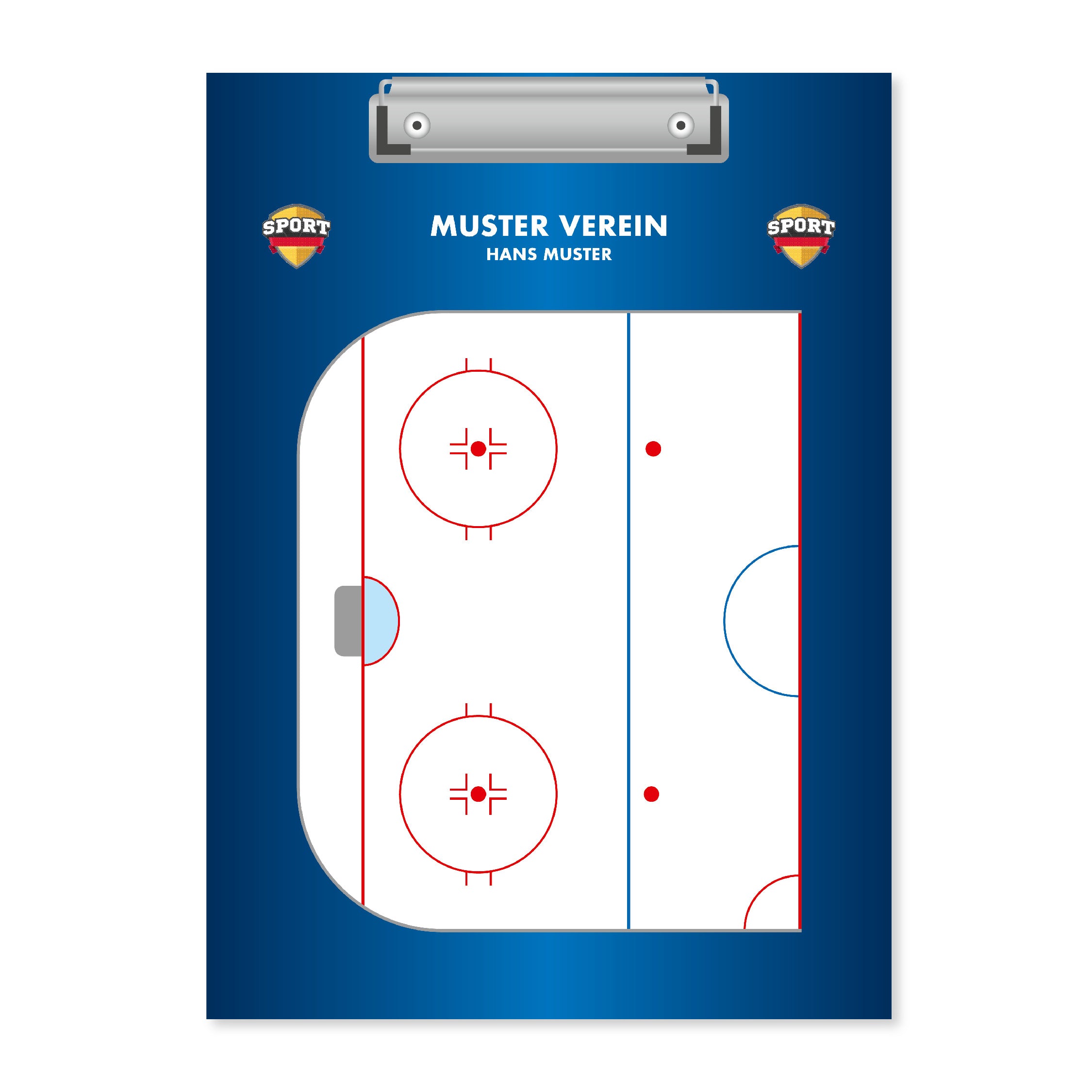 Tableau tactique de hockey sur glace 228x315mm