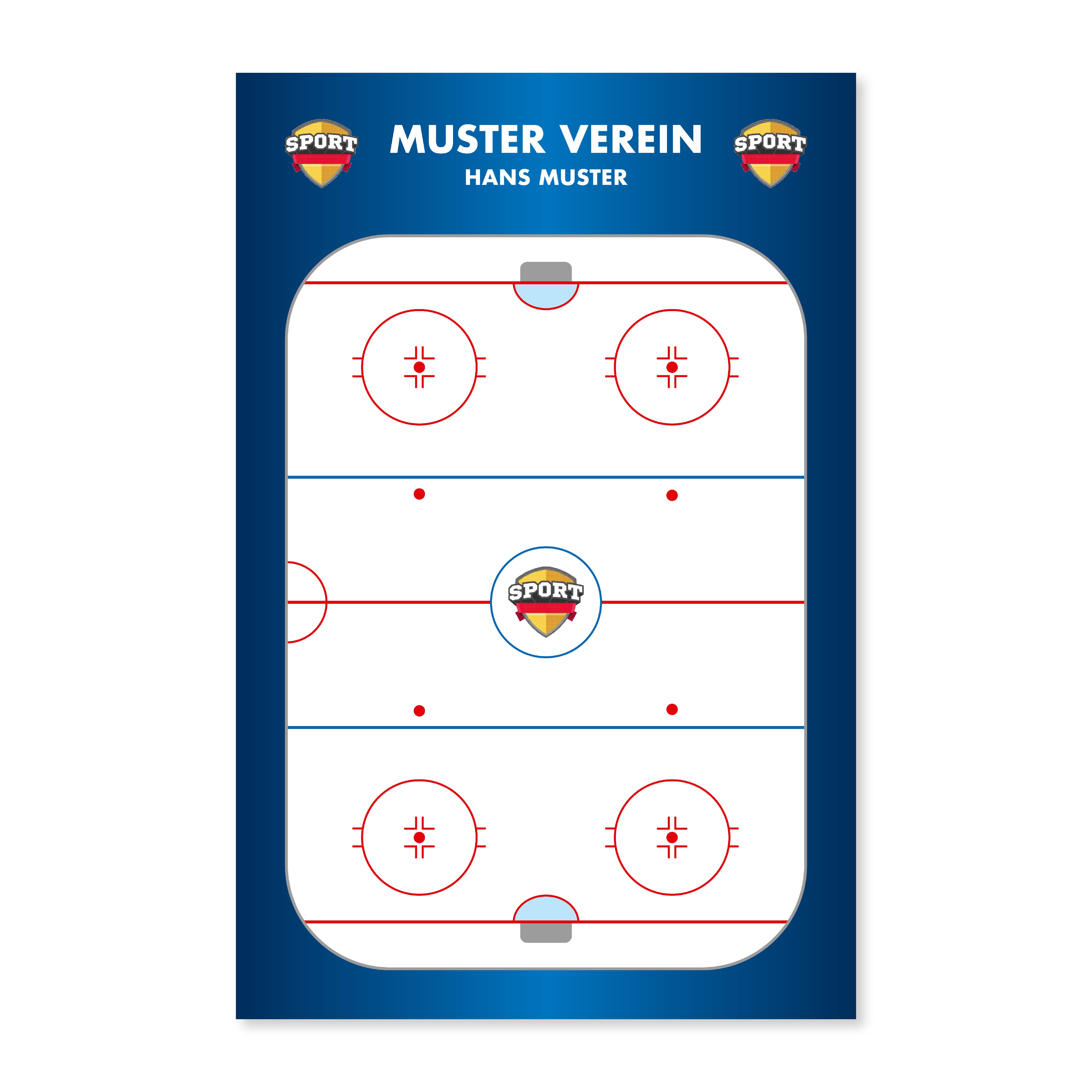 Tableau tactique de hockey sur glace 380x580mm