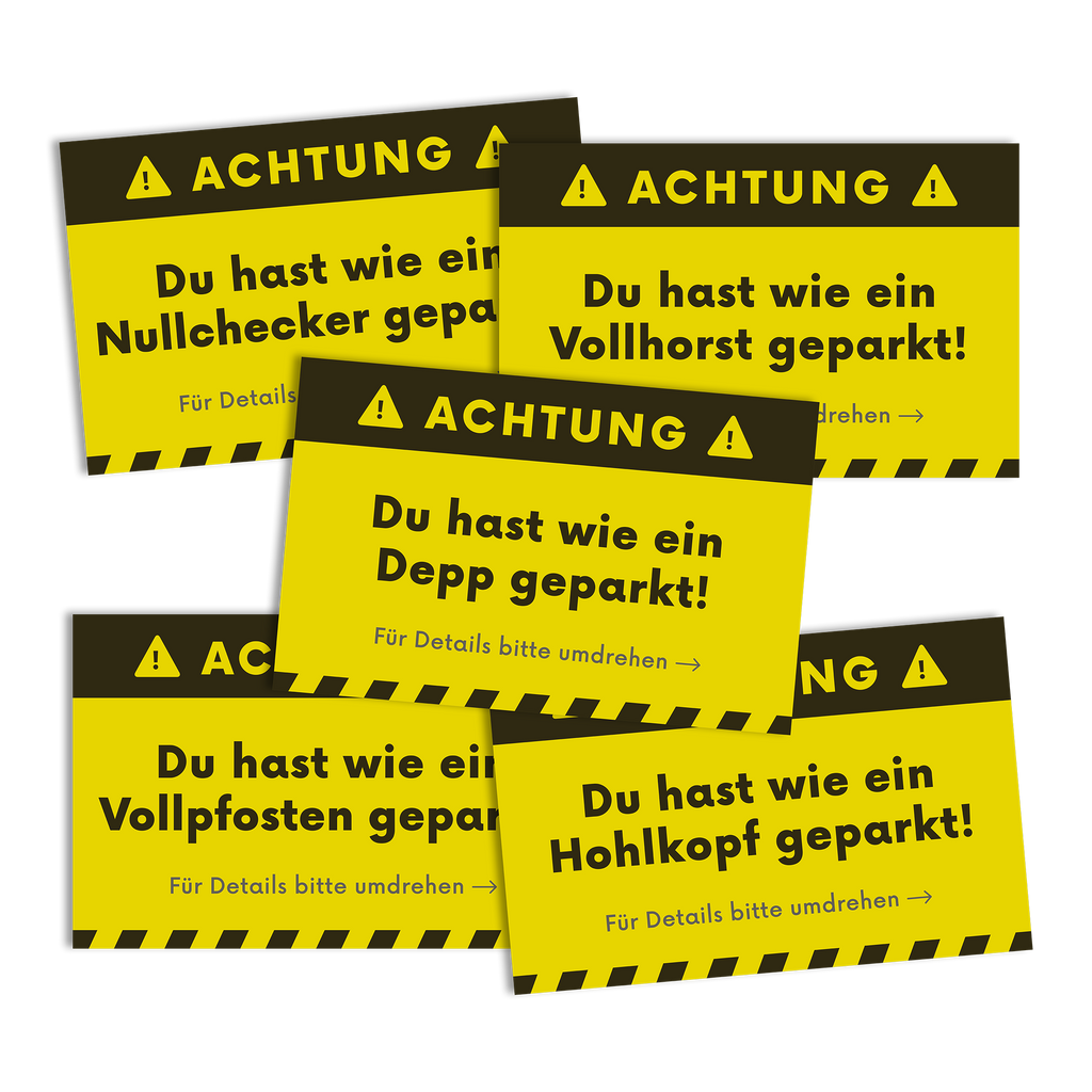 Parkschild + Falschparkerkarten