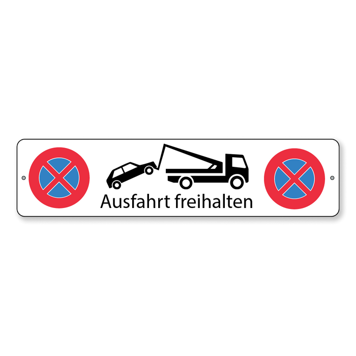 Halteverbotsschild Ausfahrt freihalten