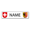 Namensschild Genf