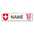 Namensschild Jura