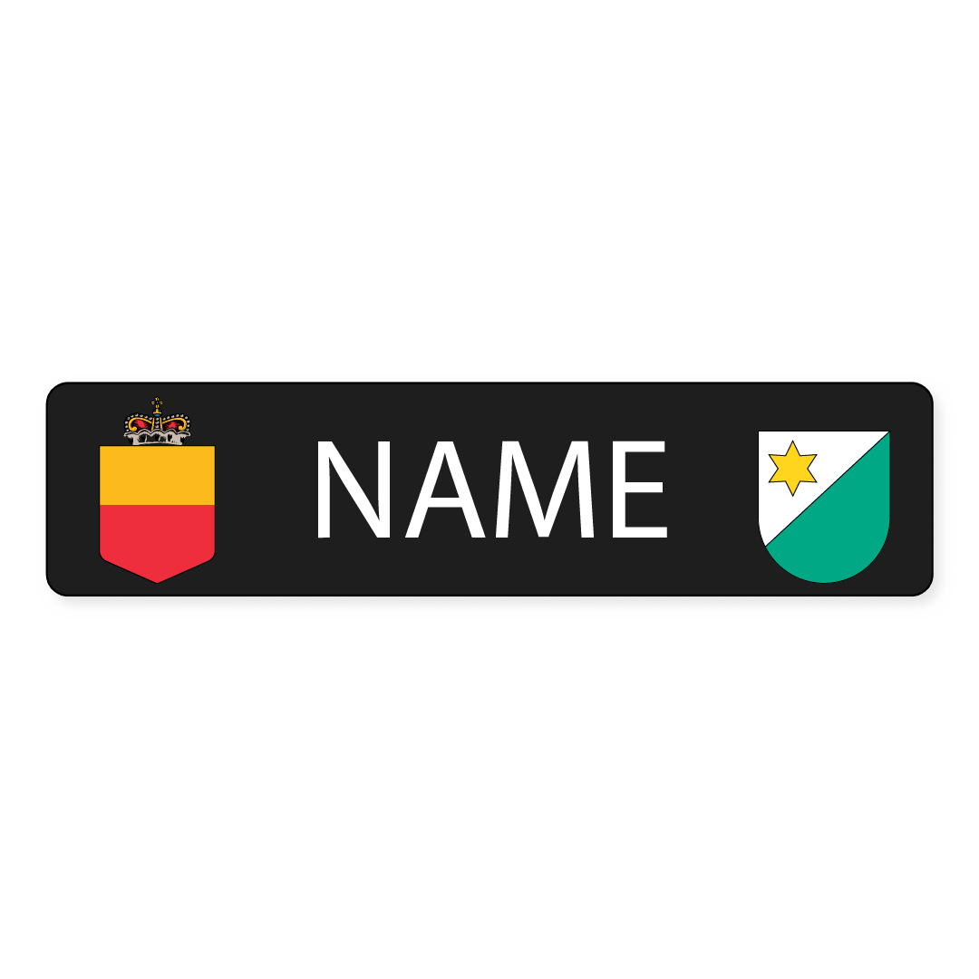 Namensschild Planken