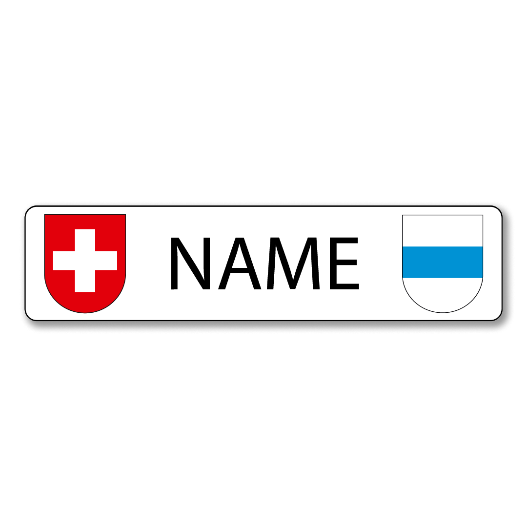 Namensschild Zug