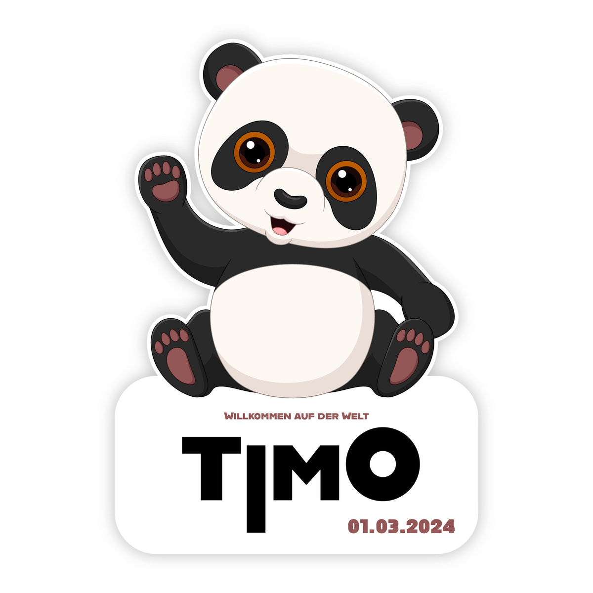 Geburtstafel Panda FOLIORISTO CH