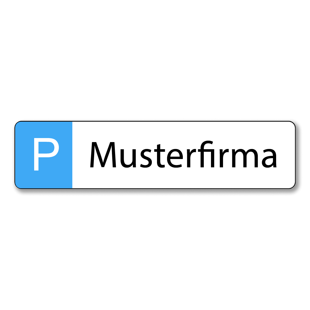 Parkschild Musterfirma