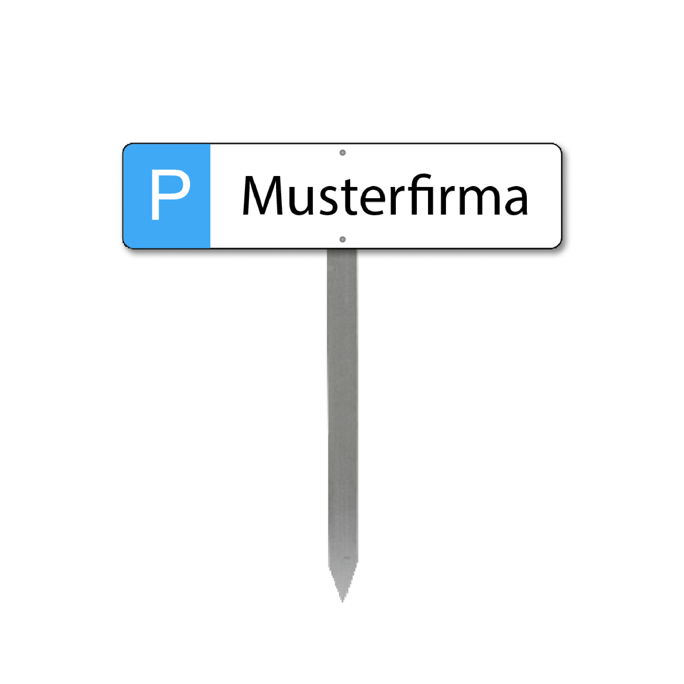 Parkschild Musterfirma