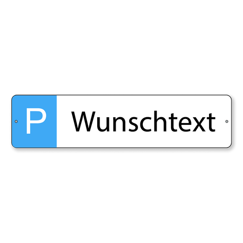Parkschild Wunschtext
