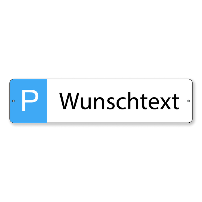 Parkschild Wunschtext