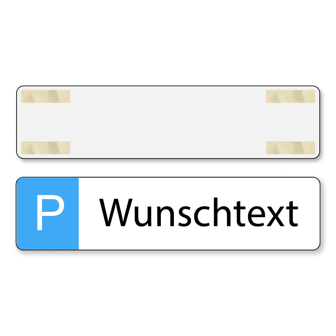 Parkschild Wunschtext