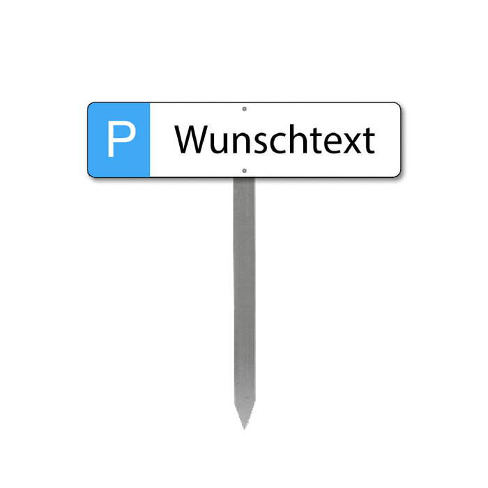 Parkschild Wunschtext