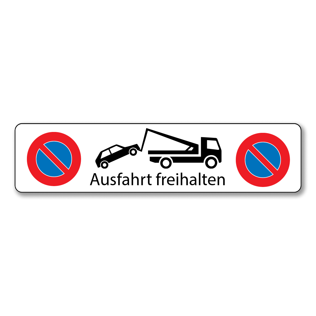 Parkverbotsschild Ausfahrt freihalten