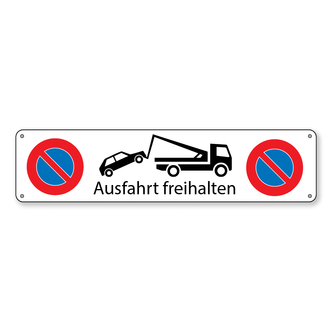 Parkverbotsschild Ausfahrt freihalten