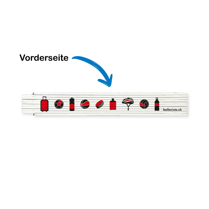 Meterstab LongLife - weiss (2-seitig)